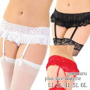 大きいサイズ セクシーレース ガーターパンティー ランジェリー LL 3L 4L 5L 6L 海外 直輸入 インポート ランジェリー 下着 プラスサイズ クイー...