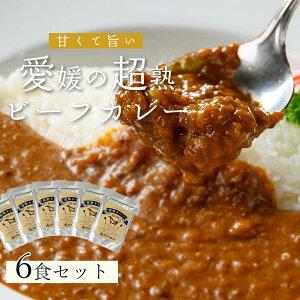 【超熟ビーフカレー】野菜の甘味旨味凝縮 お店の味をご家庭で ビストロサンマルシェのカレー 6パック 甘辛 甘口 手作り 大量生産不可 カレー カレーライス ビーフ レトルト 欧風 湯煎 愛媛 ご当地 時短 本格的 こども