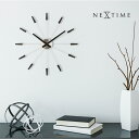 ポイント10倍【NEXTIME】掛け時計 PLUG INN ブラック ネクスタイム おしゃれ 静音 大きめ 58cm 贈り物 華やか クール プレゼント 御祝