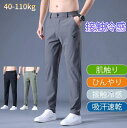 ストレッチパンツ メンズ 冷感 アイスシルク パンツ 接触冷感ゴルフ パンツ 冷感ズボン 無地 速乾 パンツ 軽量 トレーニングパンツ ズボン 薄手 涼しい 夏...