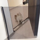 ペットゲート ペットフェンス 犬猫のお守りメッシュ 侵入防止柵 犬用ゲート ペットゲート ベビーゲート 室内 柵 小型犬 中型犬 簡単組立 安全保護 伸縮 送料...