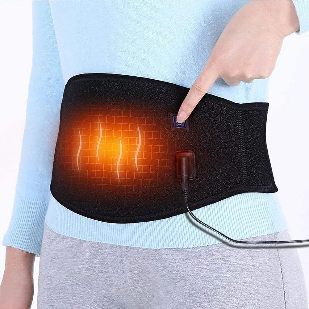 電熱ベルト 加熱ベルト 加熱ベスト ヒートジャケット 加熱服 USB充電式電熱ベスト ダブルスイッチ 腰サ..