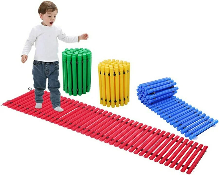 バランス橋 バランスボード 子供用 体幹 トレーニング 安全 スポーツ アウトドア 屋内 遊具 [遊びで子供のバランス感覚と運動能力がアップ] スポーツ アウトドア バランス木 多色