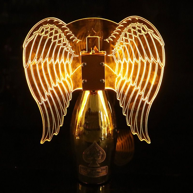 楽天さのののストア天使の翼夜ライト LED ストロボ バトン、シャンパン線香花火光フラッシュ スティック サービス ボトル トッパー ランプ バー パーティー クラブに