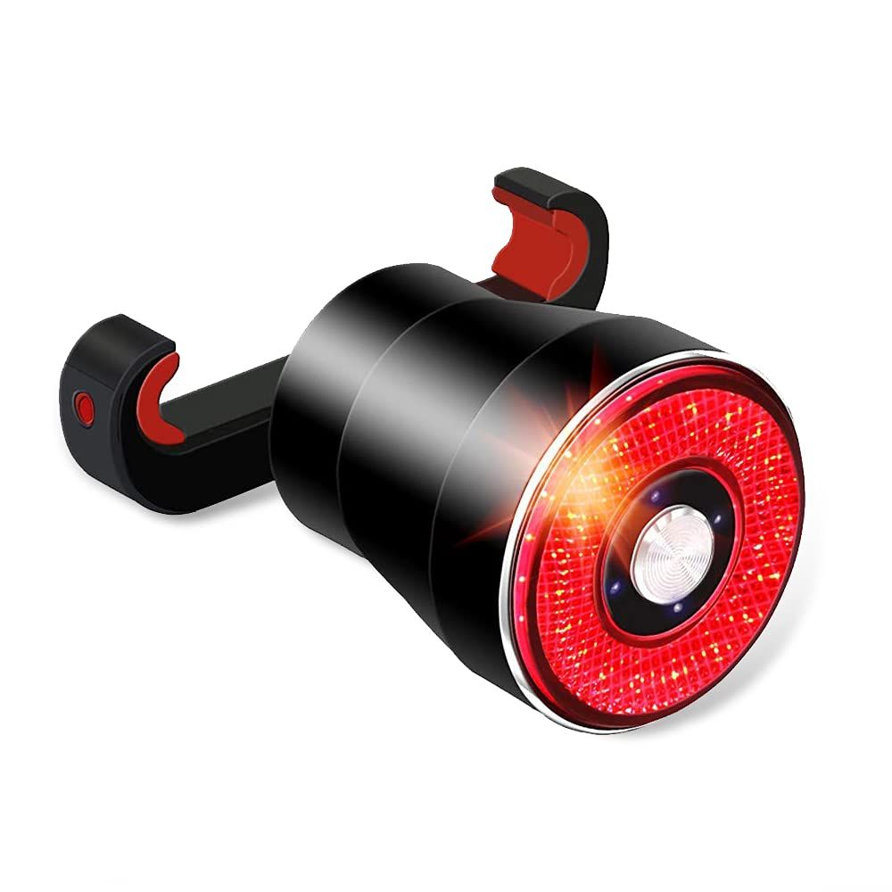 自転車テールライト リアライト スマートブレーキ警告 自動点滅 USB充電式 IPX6 防水 アルミ合金製 昼夜通用 MTBロードバイクサイクリングの安全性