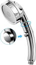 シャワーヘッド 3段階モード 手元止水 節水 増圧 低水圧対応 360&deg;角度回転 シャワー