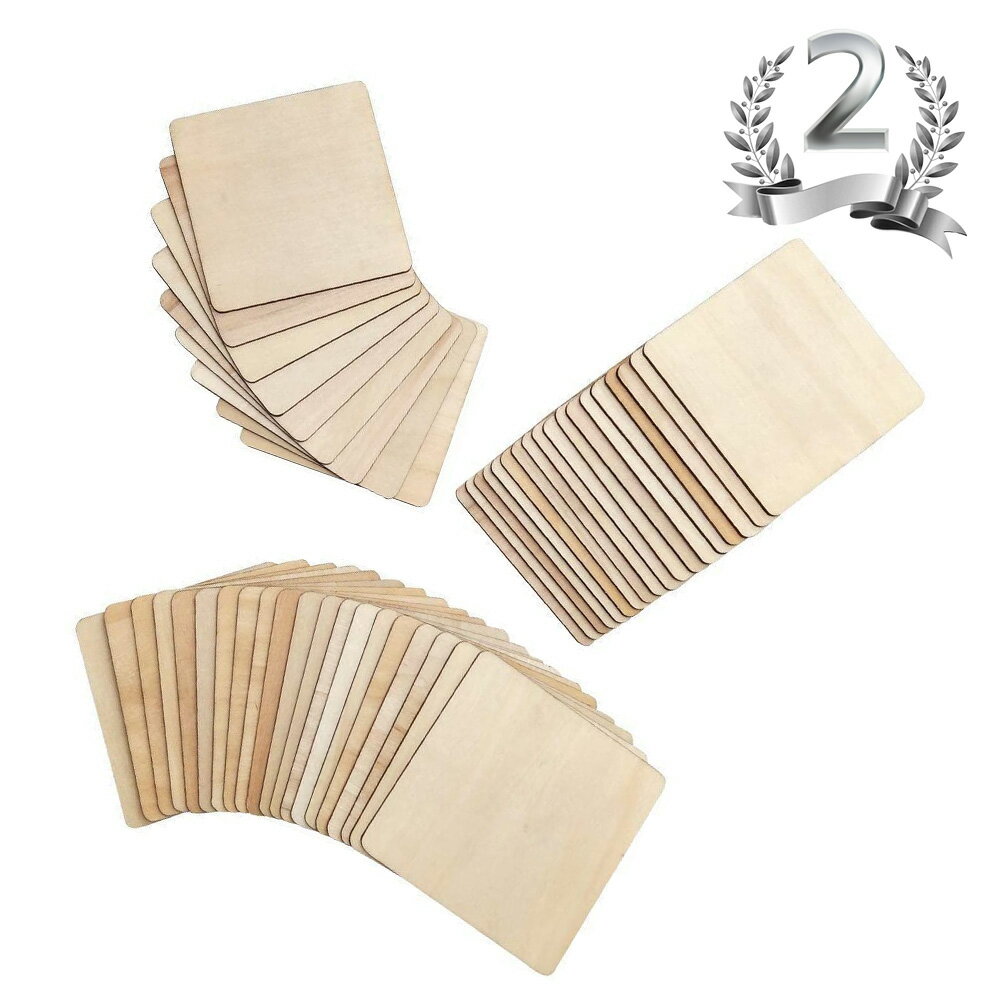ランキング入賞 50枚入 木製コースター 木製スライス 木材チップ 滑り止め断熱マット 茶パッド 10x10cm 正方形 DIY 工芸品 結婚式 パーティー 誕生日 装飾