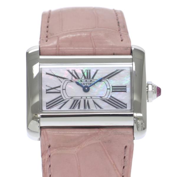 カルティエ ミニタンクディヴァン 31mm W6301455 レディース 腕時計【Aランク】【中古】