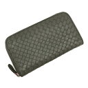 (中古)ボッテガヴェネタ ラウンドファスナー長財布 114076【Bランク】