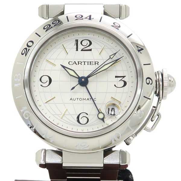 カルティエ パシャCメリディアン 36mm W31029M7 ユニセックス 腕時計【Aランク】【中古】