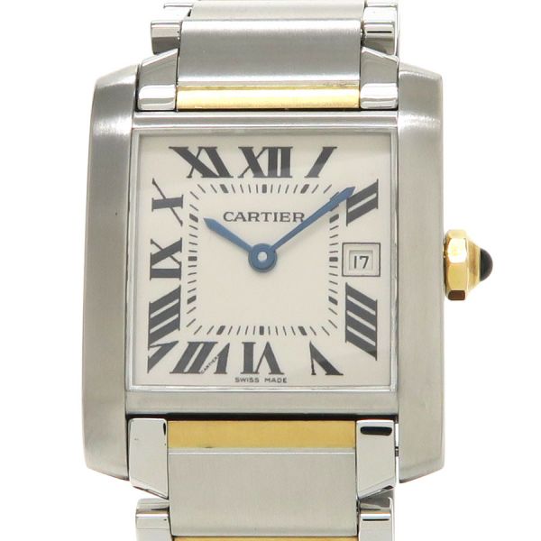 カルティエ タンクフランセーズMM W:25×H:30mm W51012Q4 ユニセックス 腕時計【Aランク】【中古】