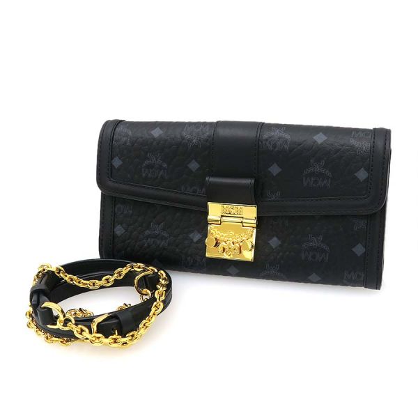 MCM トレーシー・チェーンウォレット/ヴィセトス MYLDSXT01BK001【Aランク】【中古】