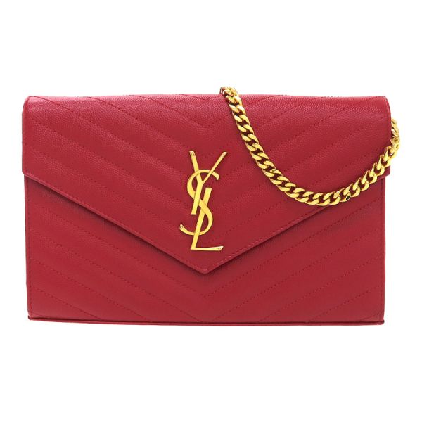 サンローラン・パリ カサンドラ クラシック チェーンウォレット 377828【Aランク】【中古】