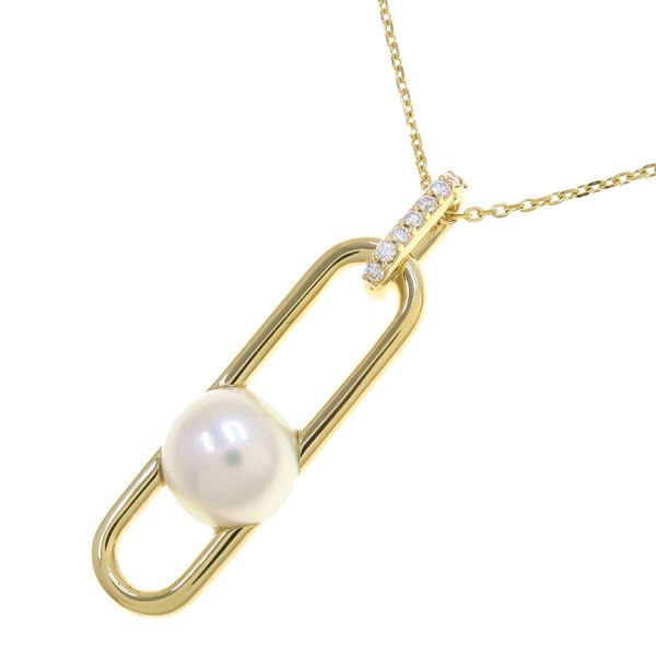 Pearl White - タサキ ファインリンクパールダイヤネックレス/アコヤ 【無料ギフトラッピング】【Aランク】【中古】