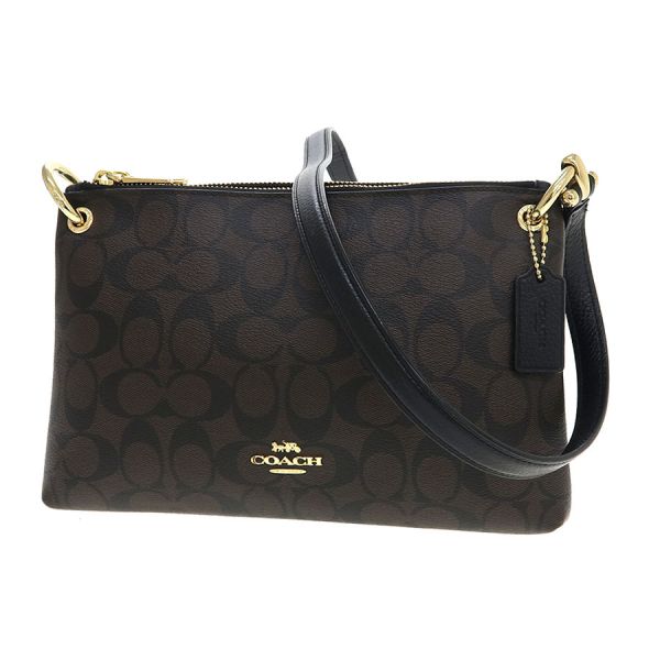 COACH - コーチ Wファスナー・ショルダー F76646【Aランク】【中古】