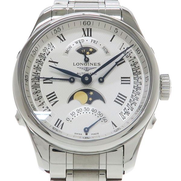 ロンジン マスターコレクション　レトログラード　ムーンフェイズ 41mm L2.738.4 メンズ 腕時計【Aランク】【中古】