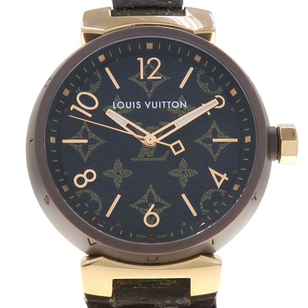 LOUIS VUITTON - ルイヴィトン タンブールGM 38mm QA139 メンズ 腕時計【Aランク】【中古】