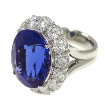 Pt900タンザナイトダイヤリング#13 【無料ギフトラッピング】【Aランク】【中古】