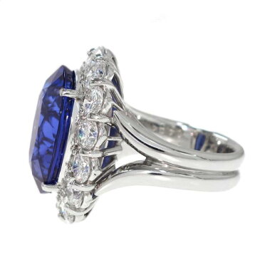 Pt900タンザナイトダイヤリング#13 【無料ギフトラッピング】【Aランク】【中古】