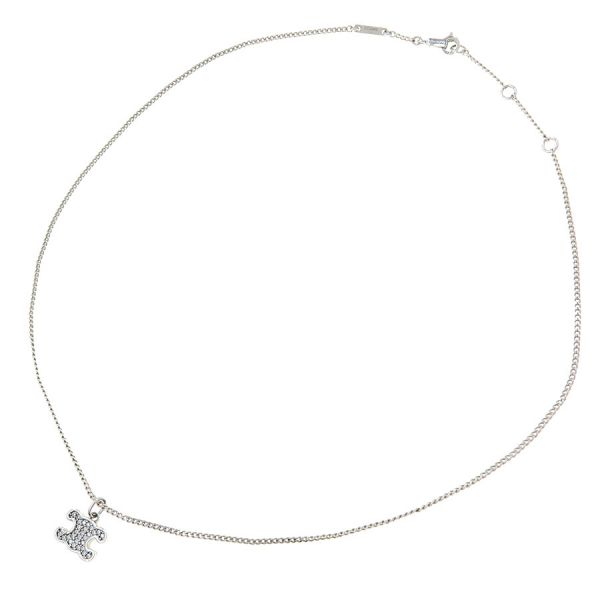 セリーヌ トリオンフ ラインストーン ネックレス 460GB6BZI.36SI【Aランク】【中古】(4)