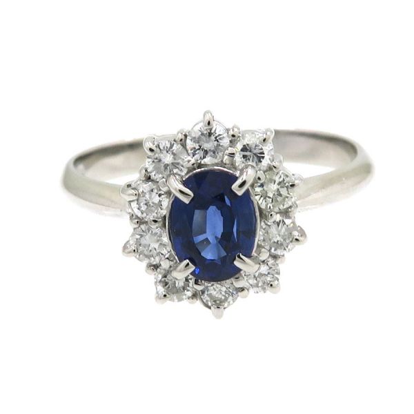 【中古】Pt900サファイアダイヤ...