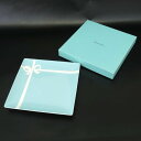 ティファニー スクエア プレート/リボン 【Sランク】【中古】