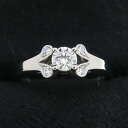 カルティエ ソリテールバレリーナダイヤリング/D0.19ct#45(日本サイズ4.5号近辺) 【無料ギフトラッピング】【Aランク】【中古】