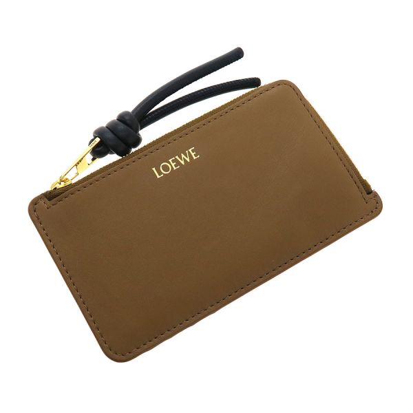 ロエベ ノット コインカードホルダー(シャイニーナパカーフ) CEM1Z40X01【Aランク】【中古】