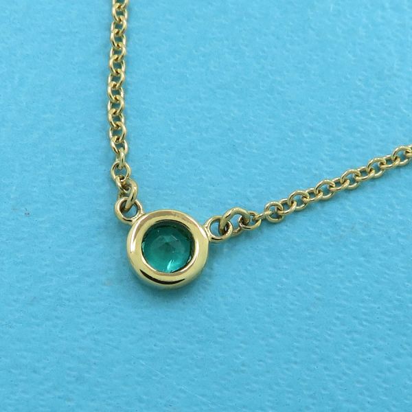 ティファニー カラーバイザヤードネックレス/エメラルド/E0.07ct 【無料ギフトラッピング】【Aランク】【中古】