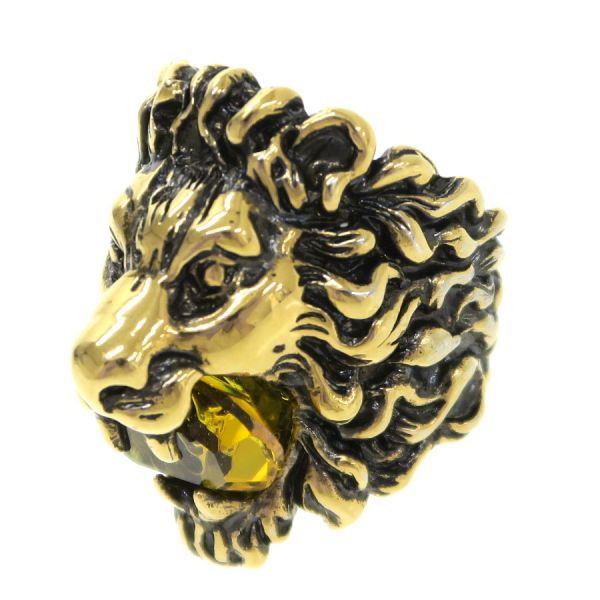 グッチ ライオンヘッドリング 【Bランク】【中古】