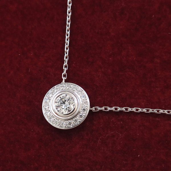 カルティエ ダムールダイヤネックレス/中石0.18ct付近 【無料ギフトラッピング】【Aランク】【中古】