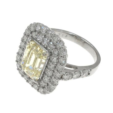 ダイヤリング/D3.02ct/エメラルドカット#12 【無料ギフトラッピング】【Aランク】【中古】