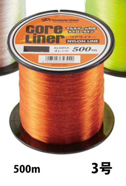 浜田商会　PEライン　コアライナー（ボビン巻ナイロンライン）　ALG054　3号　オレンジ