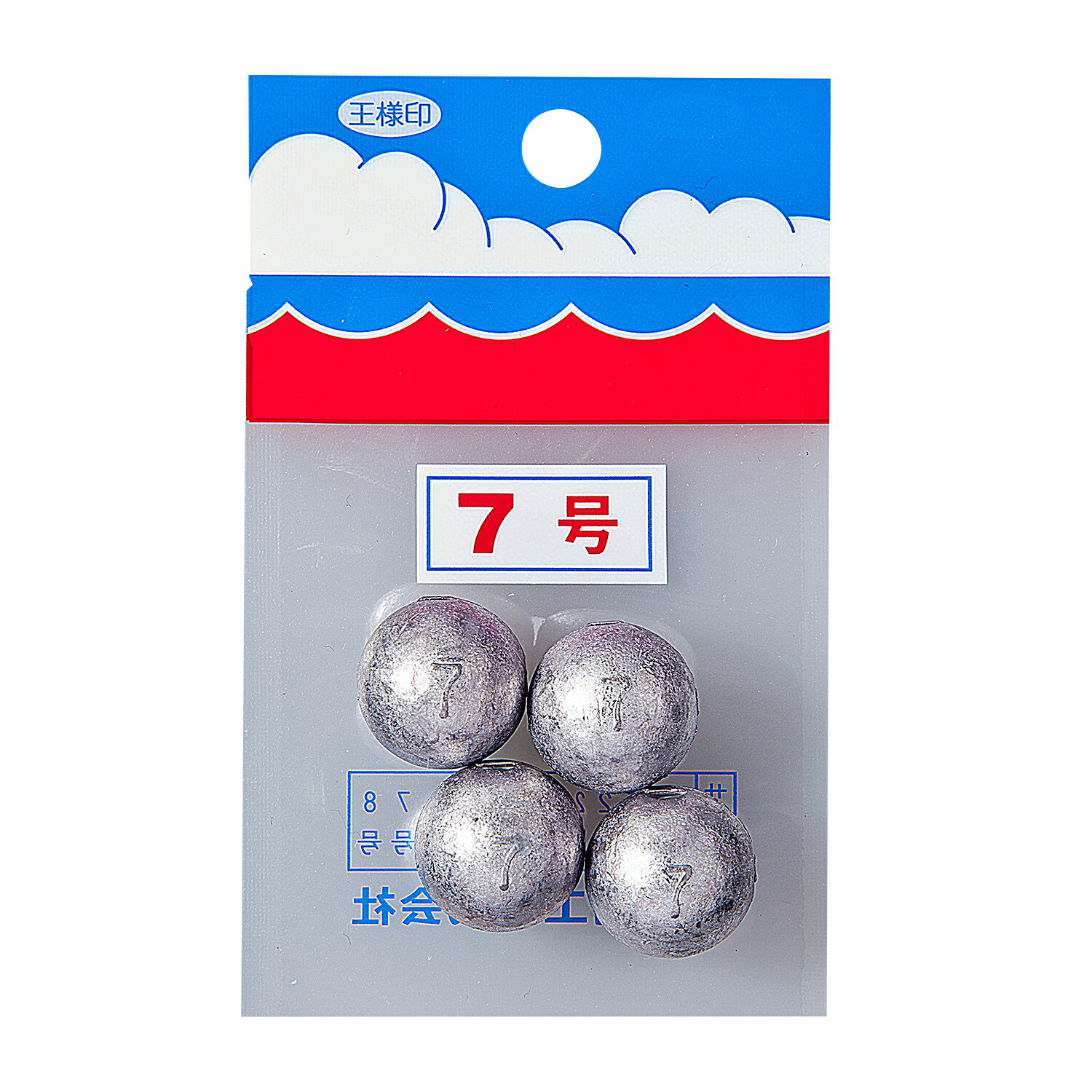 【クリックポスト】第一精工(DAIICHISEIKO) オモリ パックオモリ（小袋入） 丸型 7号