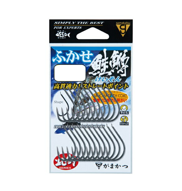 【5枚セット/クリックポスト】 がまかつ(gamakatsu) バラ鈎 ふかせ鮭鱒(けいそん) ナノスムースコート