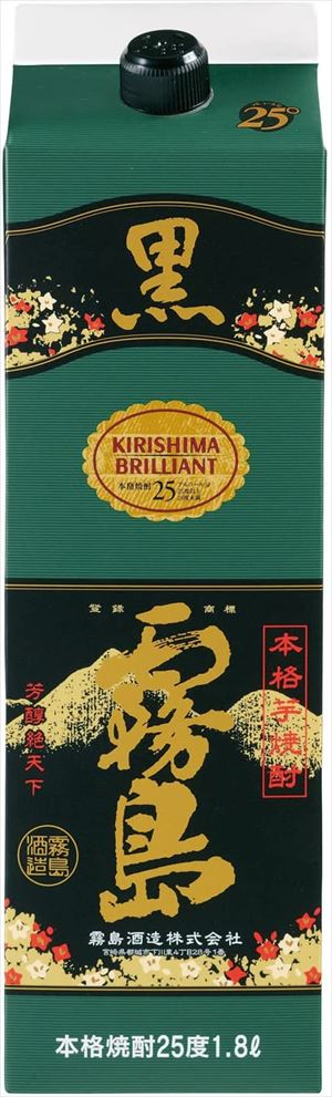 【送料無料！】黒霧島 芋 25度チューパック 1．8L【6本入り2ケース】12本 1800ml 1800ml