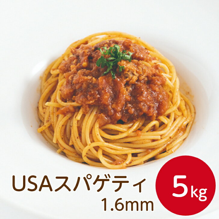 サンホーム USAスパゲティ1.6mm 5kgパスタ パスタ麺 スパゲティ 簡単 時短 コシ こだわり ツルツル イタリア イタリアン 洋食 デュラム小麦 コシ カルボナーラ ボロネーゼ 業務用 家庭用 大容量 お買い得 まとめ買い