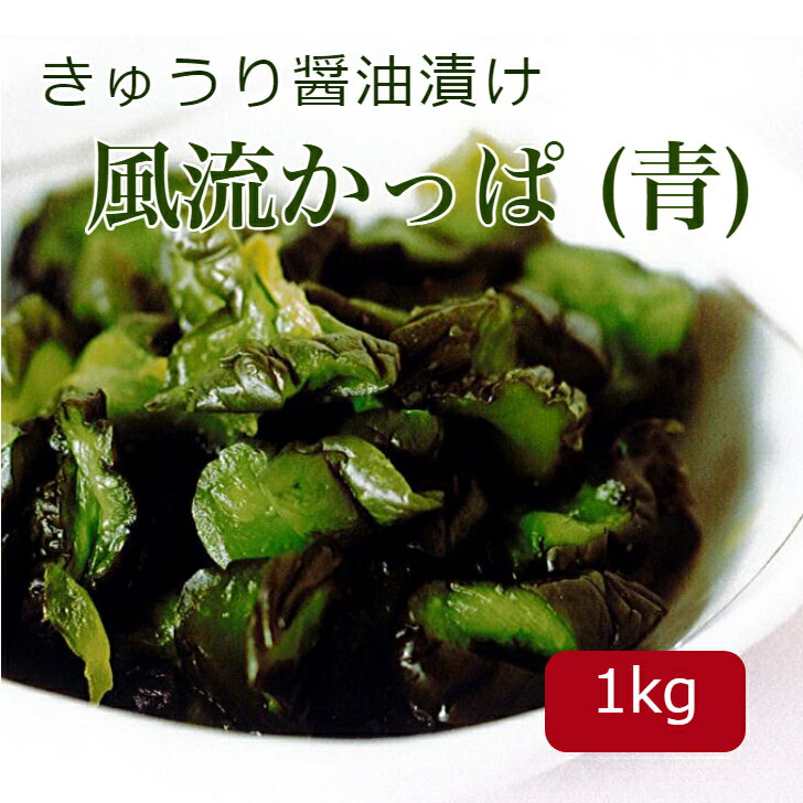 サンホーム 風流かっぱ 青 1kg きゅうり キュウリ 胡瓜 漬物 つけもの しょうゆ漬け 醤油漬け お弁当 ランチ 昼食 付け合わせ 副菜 ごはんのお供 業務用 家庭用大容量 お買い得 まとめ買い