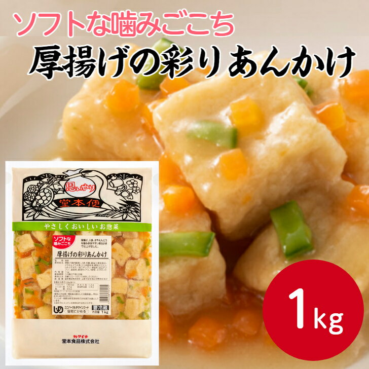 堂本食品 ソフトな厚揚げの彩りあんかけ 1kg惣菜 和風 総菜 高齢者食 ソフト食 容易に噛める 食べやす..