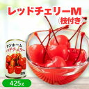 SH レッドチェリーM(枝付)425g缶詰 4号缶 サクランボ さくらんぼ チェリー スイーツ デザート フルーツポンチ ドリンク トッピング 料理 備蓄 常温保存 業務用 家庭用