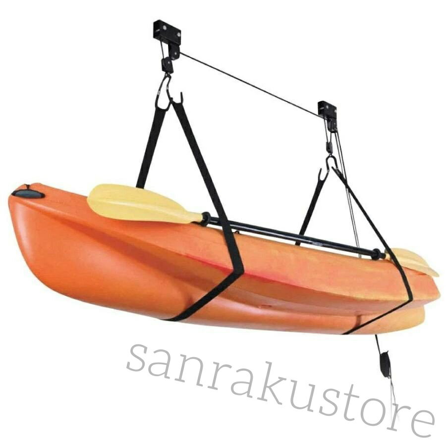 カヤック ホイスト 自転車 スタンド カヌー リフト バイクラック 天井 吊り下げ ガレージ 収納