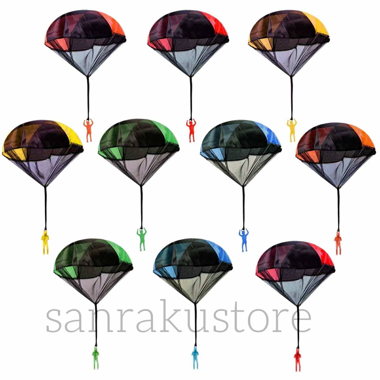 【送料無料】パラシュート 10個パック パラシュート おもちゃ メンズ 子供用 もつれない 手投げ フライングパラシュート アウトドア 観戦用 落下遊び キッズ...