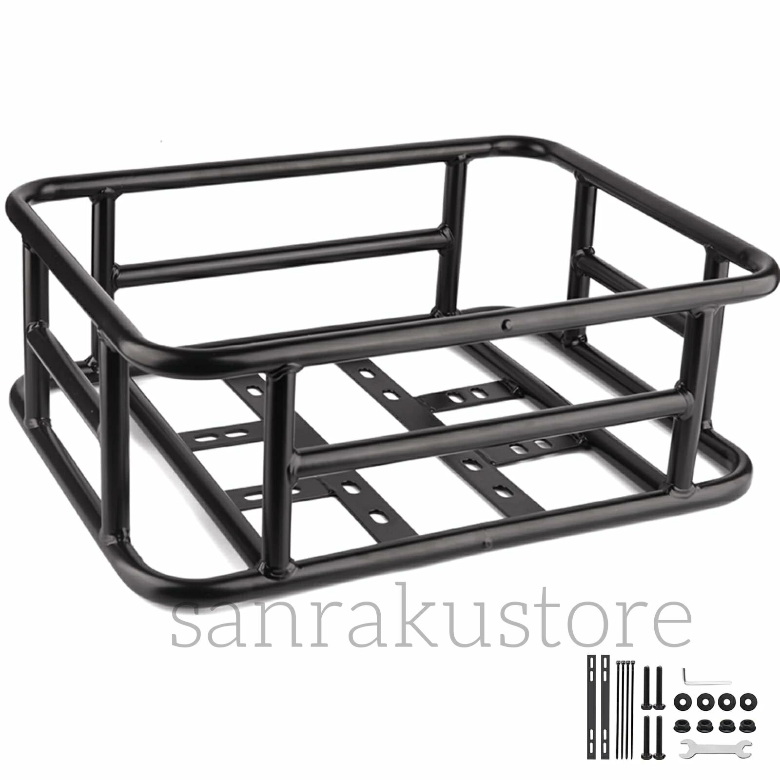 自転車後ろカゴ リアカゴ 自転車リアバスケット 大きい 自転車カゴ うしろ アクセサリー付き