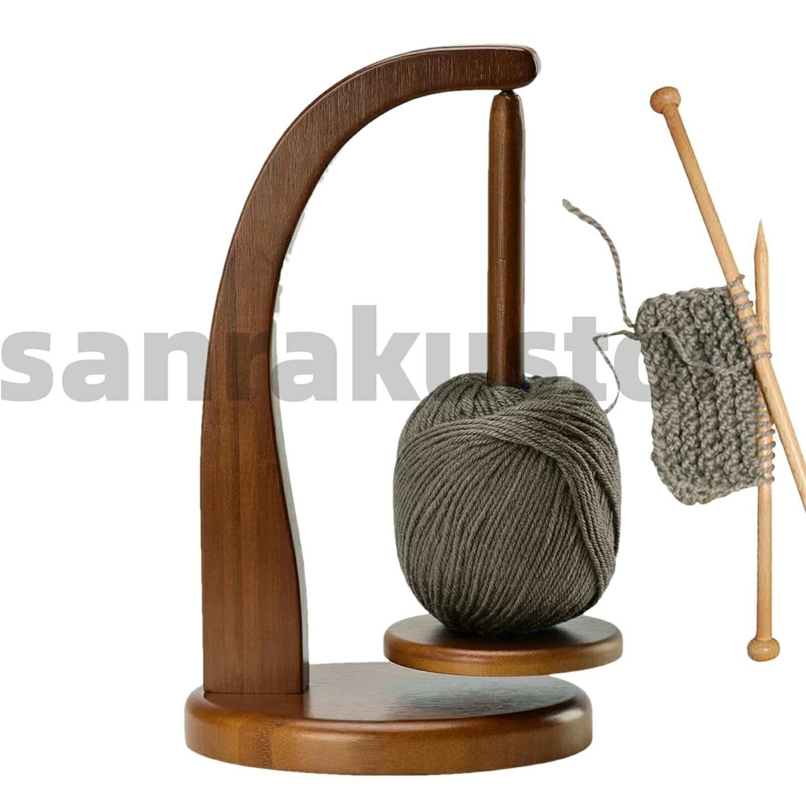 毛糸 ホルダー 多機能ヤーンホルダー 収納 編み物 スプール木製ラック 回転 糸のもつれを防止 マグネッ..