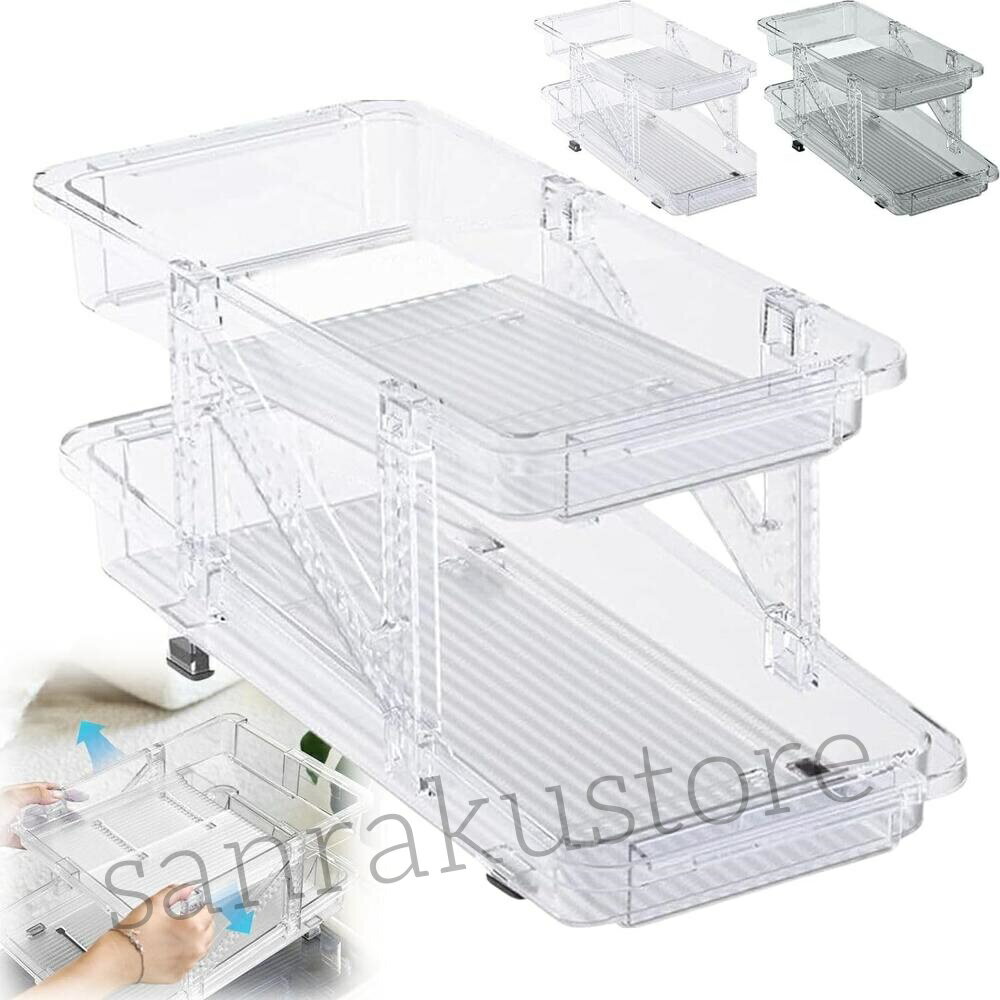 缶ストッカー 伸縮 缶収納ラック 伸縮缶ストッカー 自動補充缶 ビールホルダー 缶収納 冷蔵庫収納 ラック 透明スッキリ 収納棚上も収納に 卓上缶収納 コンパクト 二重仕上げ ラック 250ml/330ml/500ml缶に対応 幅調整