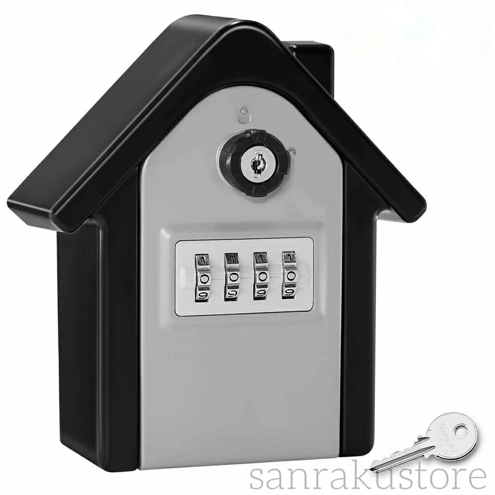 【送料無料】キーボックス 4桁ダイヤル式 壁掛け 鍵収納ボックス セキュリティ 緊急キー付き 防水 暗証番号 防犯 鍵ボックス キー収納 カギ管理 カギ収納 印鑑収納 大容量 オシャレ オフィス アパート マンション 共有 事務所 車 玄関 倉庫 会社 工事現場 現地対応 鍵の保管