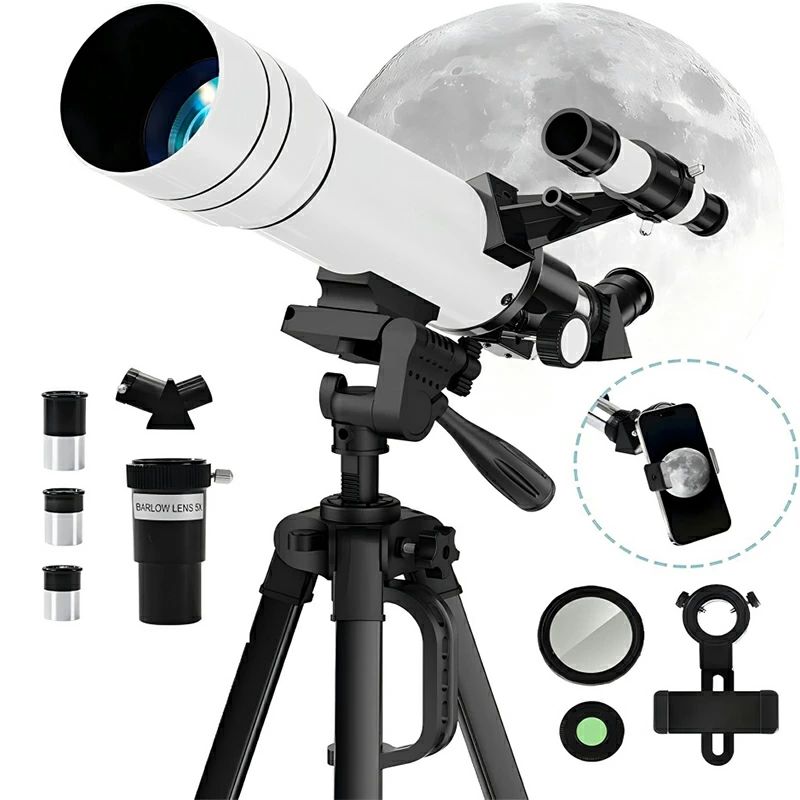 「送料無料」大人使用可能 天体望遠鏡 150倍以上 高倍率の天体観測望遠鏡(最大333倍)初心者に最適 月のクレーターや土星の輪が見える スマホ撮影 調整可能な...