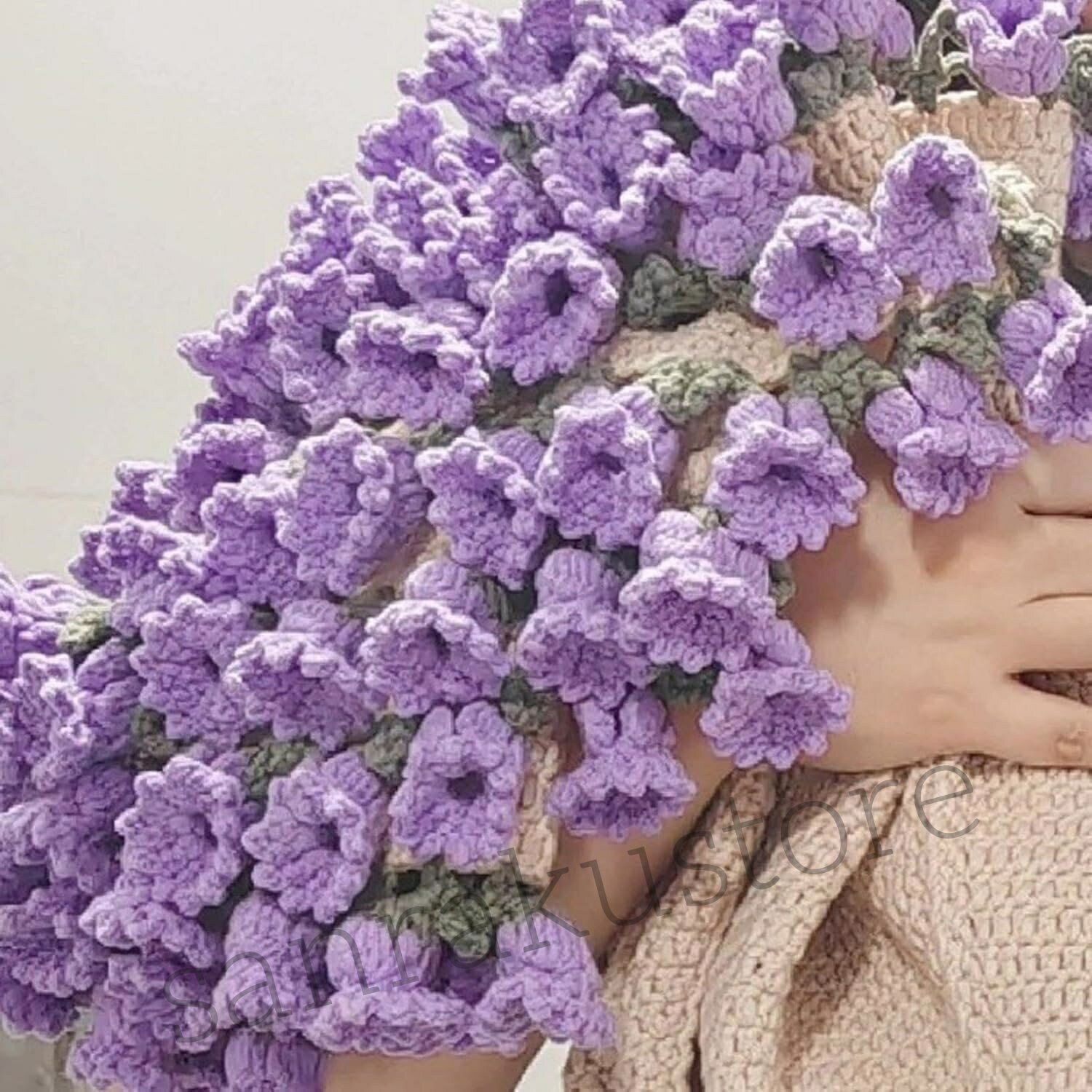 【送料無料】花束ブランケット ブーケブランケット かぎ針編み ニット製 手編み フラワーデザイン ふわふわ おしゃれ 可愛い インスタ映え ギフト プレゼント ...