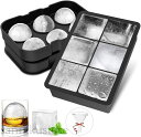 【送料無料】製氷器 2点セット 製氷機 氷作る容器シリコン製 蓋付き 四角型4.8cm まる氷 アイストレ丸氷 アイスボール アイスクリーム アイスドリンク 製...