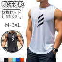 2枚組 トレーニングウェア タンクトップ メンズ Tシャツ スポーツウェア フィットネス ボディビル 筋トレ スポーツインナー ストレッチ ランニングウエア 袖なし ゆったり 速乾 吸汗 運動 肌着 無地 ベスト 6色 M L XL 2XL 3XL